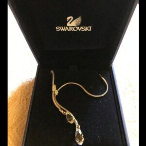 Swarovski silver-tone crystal necklace in original box.